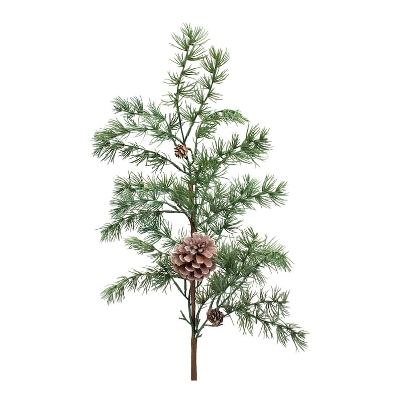 Pine Spray w/Pine Cones (Set of 6) - Green; Brown - 36.5in. tall