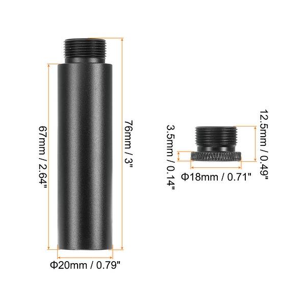 Mic Stand Extension Tube 5/8 Thread Extension Rod with Mic Adapter 1