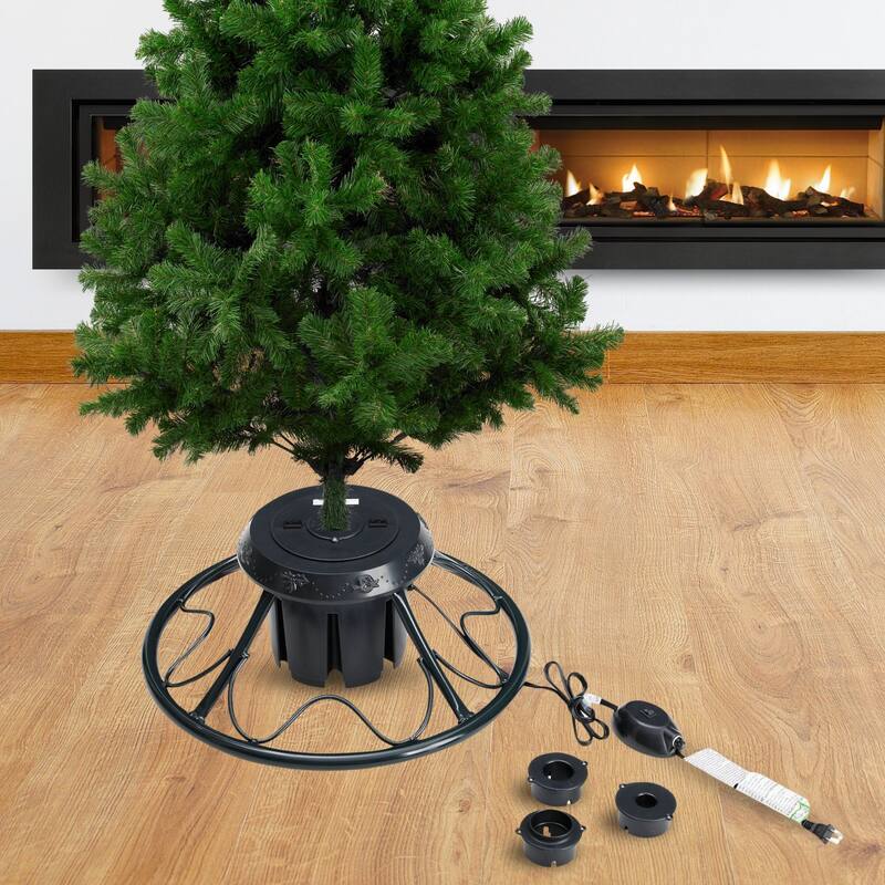 Home Heritage Rotating Tree Stand Base w/Stanley 9' Skinny Pencil Christmas Tree - 22.37