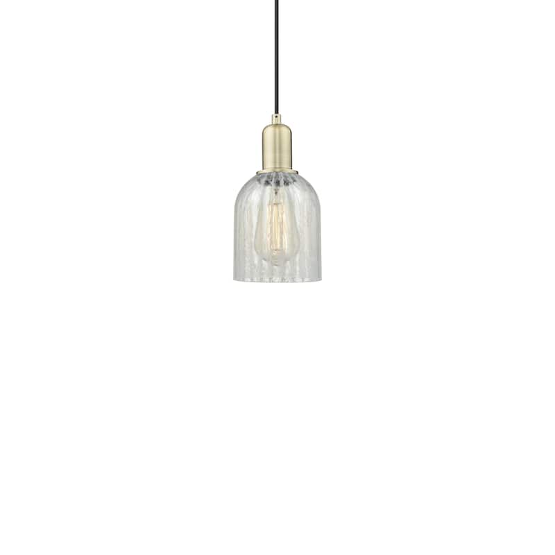 Innovations Lighting 716-1P-10-5 Caledonia Pendant Caledonia 5" Wide - Antique Brass / Mouchette