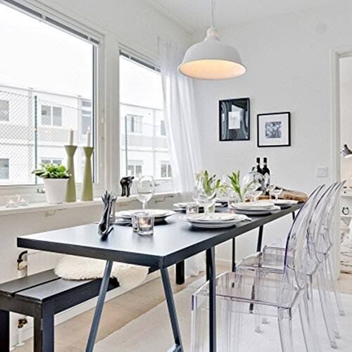 Shop 2xhome Set Of 4 Clear Transparent Modern Dining Chair Armless