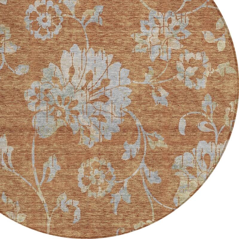 HomeRoots Floral Transitional Rectangle Outdoor Rug