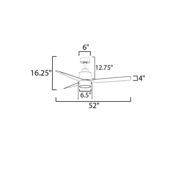 Maxim 88707 Falcon 52" 3 Blade Indoor LED Ceiling Fan