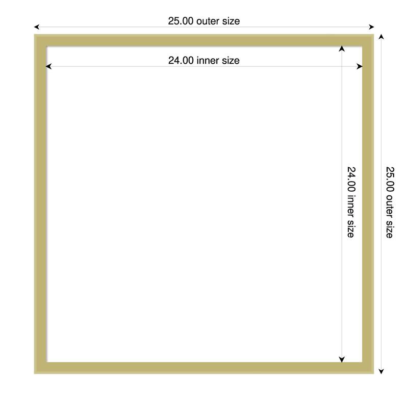 Incline Framed Dry Erase Magnetic Board - 25 x 25 in - Incline Light Gold