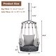 preview thumbnail 2 of 10, Outdoor Porch Swing Chair Hanging Basket, Patio Hanging Chair with Thickened Cushion for Garden Porch