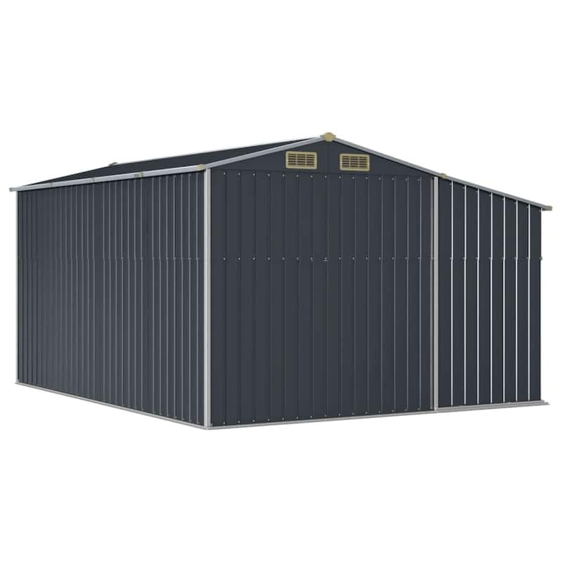 vidaXL Garden Shed Metal Outdoor Storage Tool Shed House Galvanized Steel