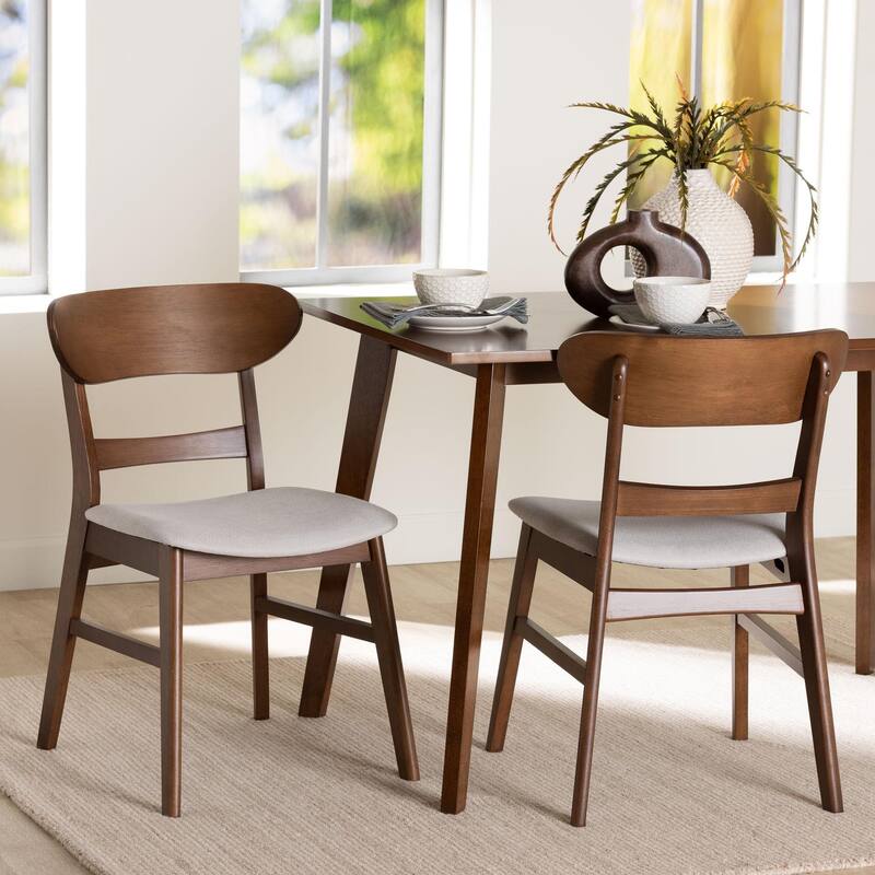 Everwood Dining Chair - Bentwood Frame Seating with Contoured Back and Padded Seat, Mid-Century Style Side Chair