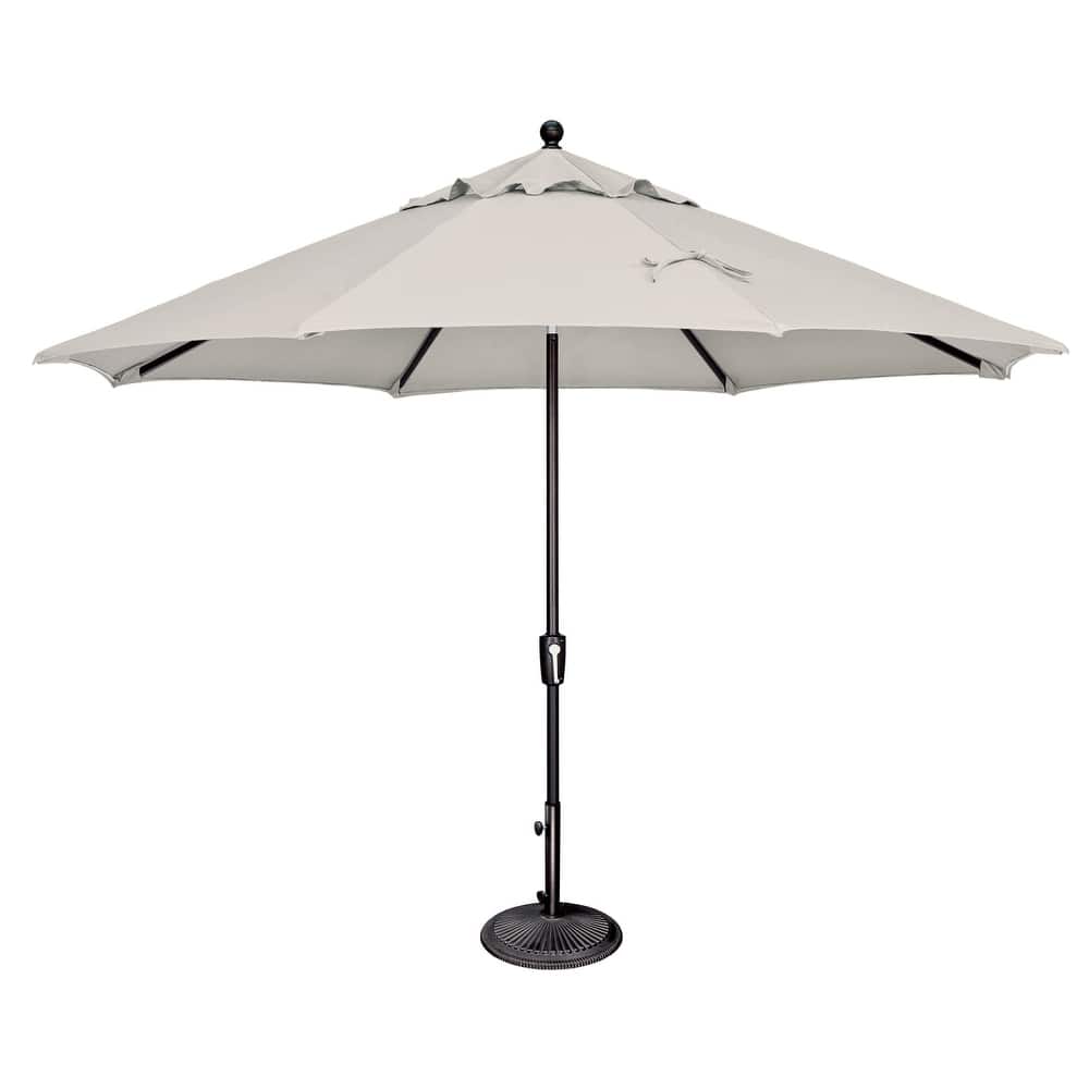 SimplyShade Catalina 11' Octagon Push Button Tilt Umbrella, Black Frame Finish