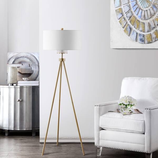 Safavieh Lighting 66 Inch Enrica Tripod Led Floor Lamp 25 X 25 X 66 Overstock 19459394
