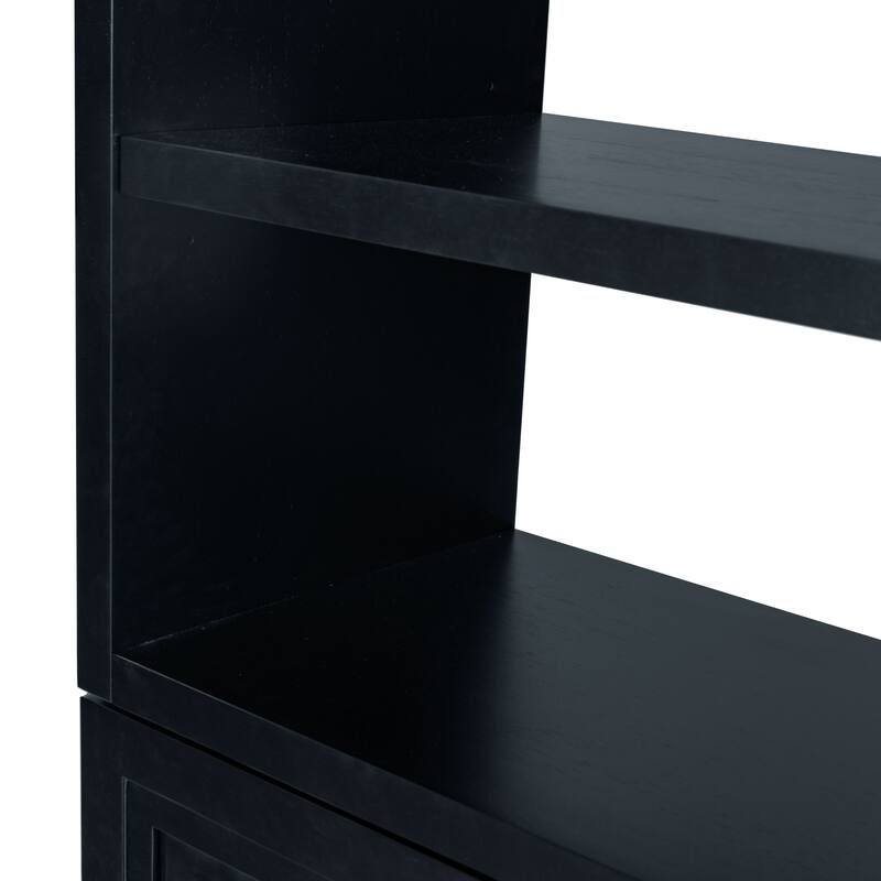 SAFAVIEH Couture Roades 3-Shelf Glass Cabinet Bookcase - 36"W x 18"D x 78"H