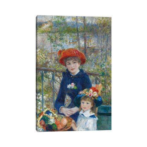 iCanvas "Two Sisters, or On The Terrace, 1881" by Pierre-Auguste Renoir Canvas Print
