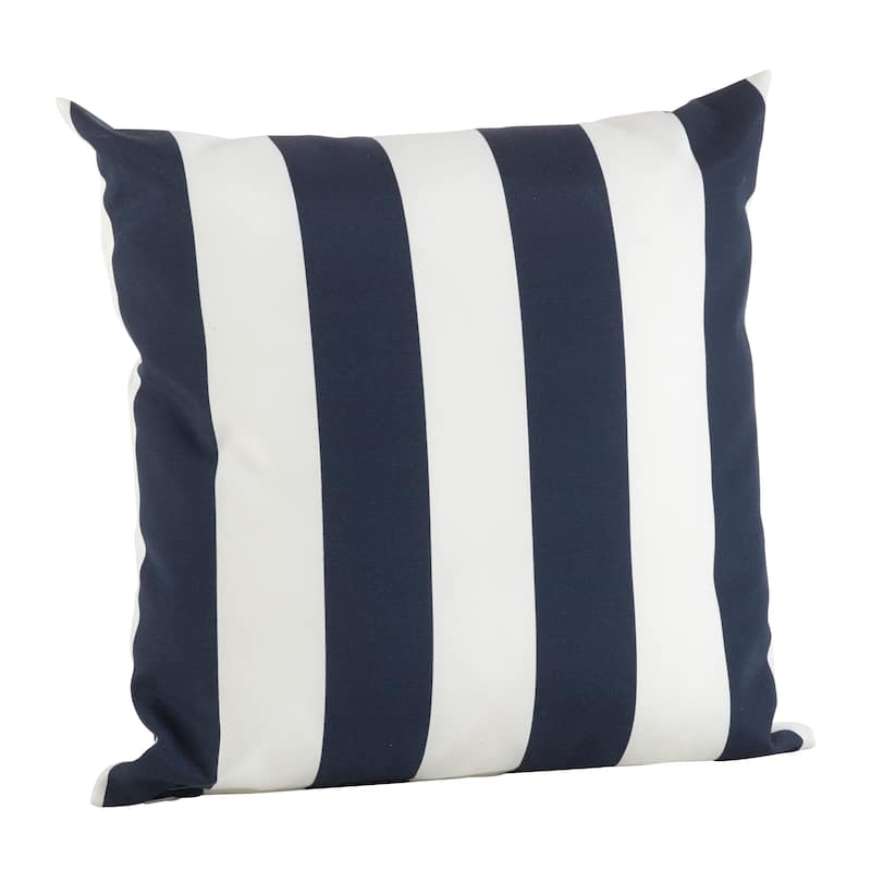Classic Wide Stripe Poly Filled Throw Pillow - 17" x 17" - Blue