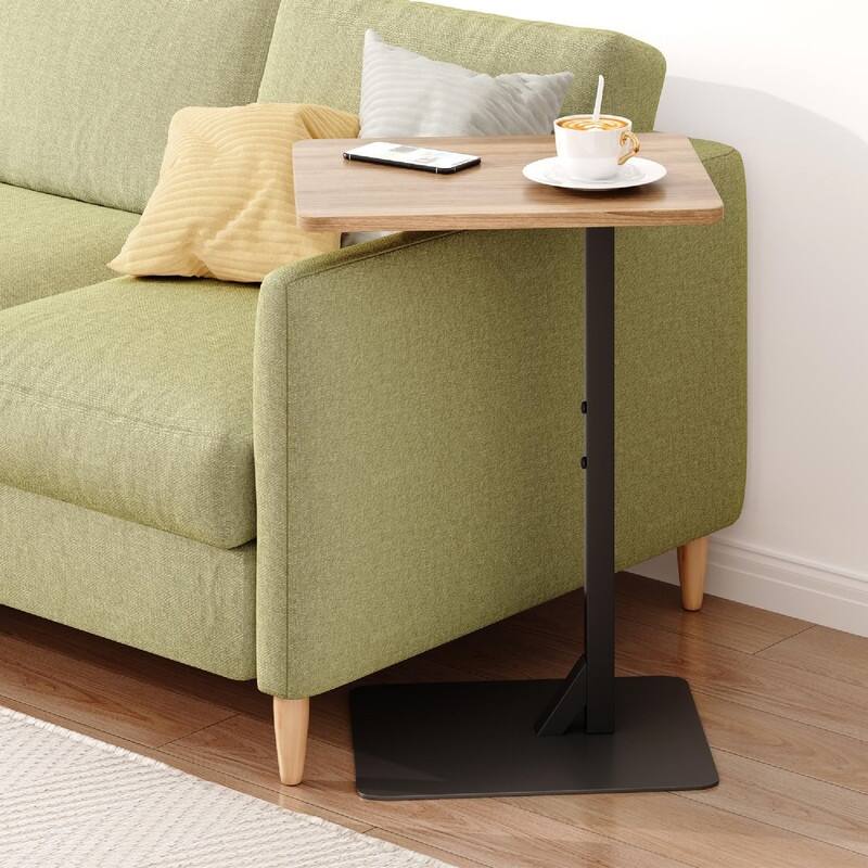 C Shaped End Table for Couch & Bedside - 15.7"D x 11.8"W x 23.6"H