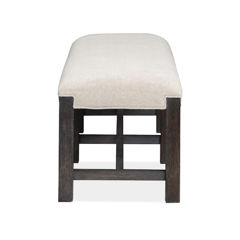Magnussen Home Plum Creek Ravenwood Black Bench - 60''W x 19''D x 19''H