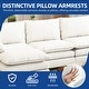 preview thumbnail 13 of 28, Moasis 142 Inch Modular Velvet Sectional Sofa with Movable Ottoman and Pillow Armrest for Living Room