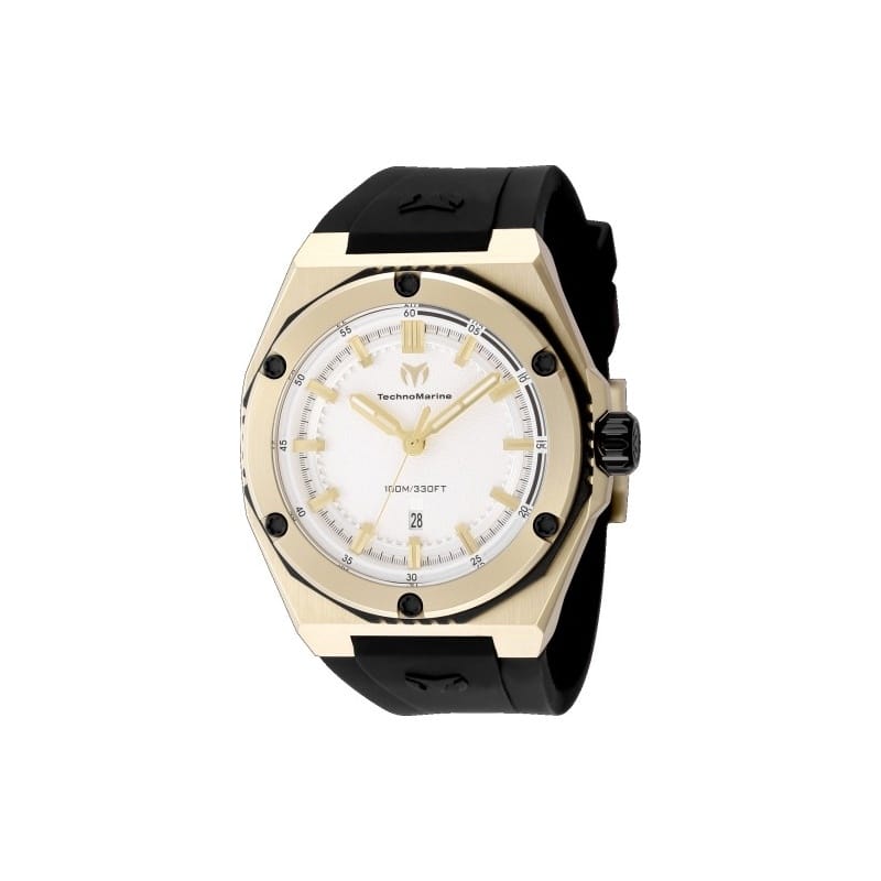 Technomarine Men's TM-416068 CORAL Quartz 3 Hand Silver Dial Watch