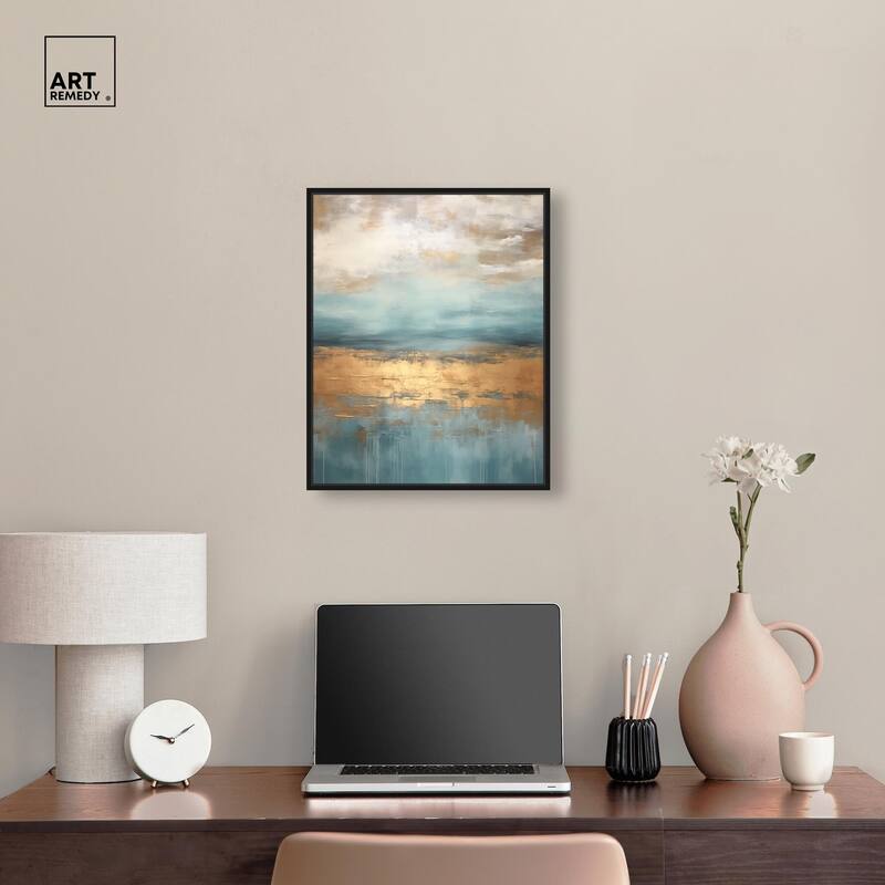 Cloudscape in Gold III Canvas by Art Remedy