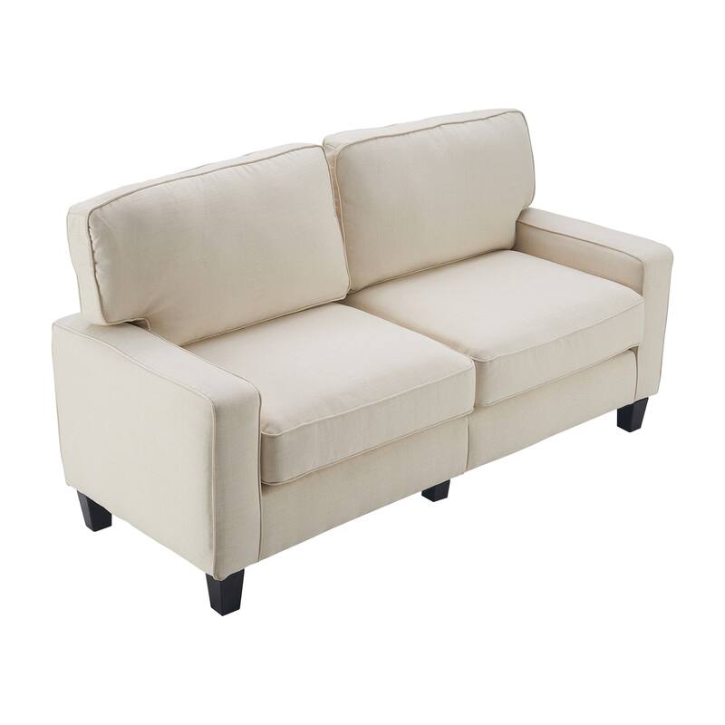 Serta Palisades Upholstered 61" Sofas for Living Room Modern Design Couch, Straight Arms, Tool-Free Assembly