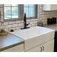 preview thumbnail 6 of 10, Parker Crisp White Fireclay 34" Single Bowl Quick-Fit Farmhouse Apron Front Drop-in Kitchen Sink with 1 Hole and Drain