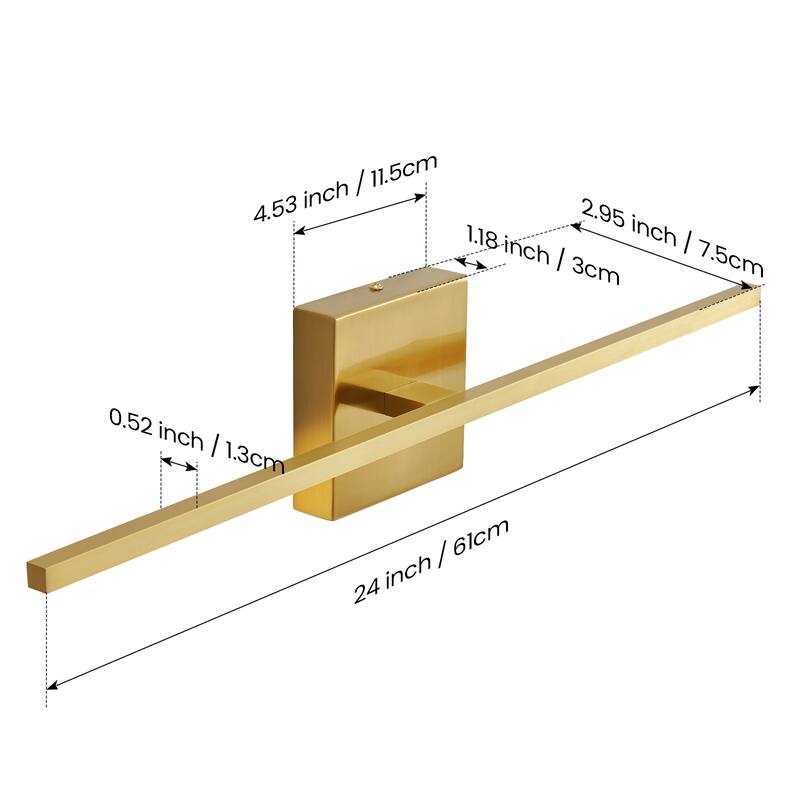 Modern Vanity Lighting Fixtures 24/30/39 inch Bathroom Vanity Lights Over Mirror Wall Sconce for Bathroom