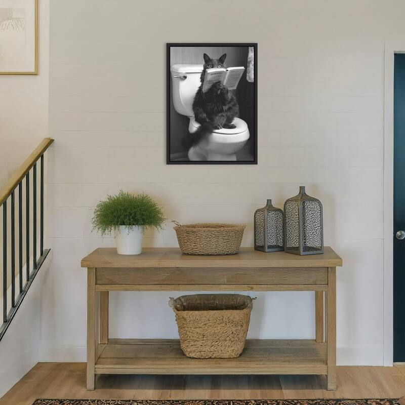 The Sin Queen Throne Room Cat by Niky Rahner Framed Canvas Wall Art