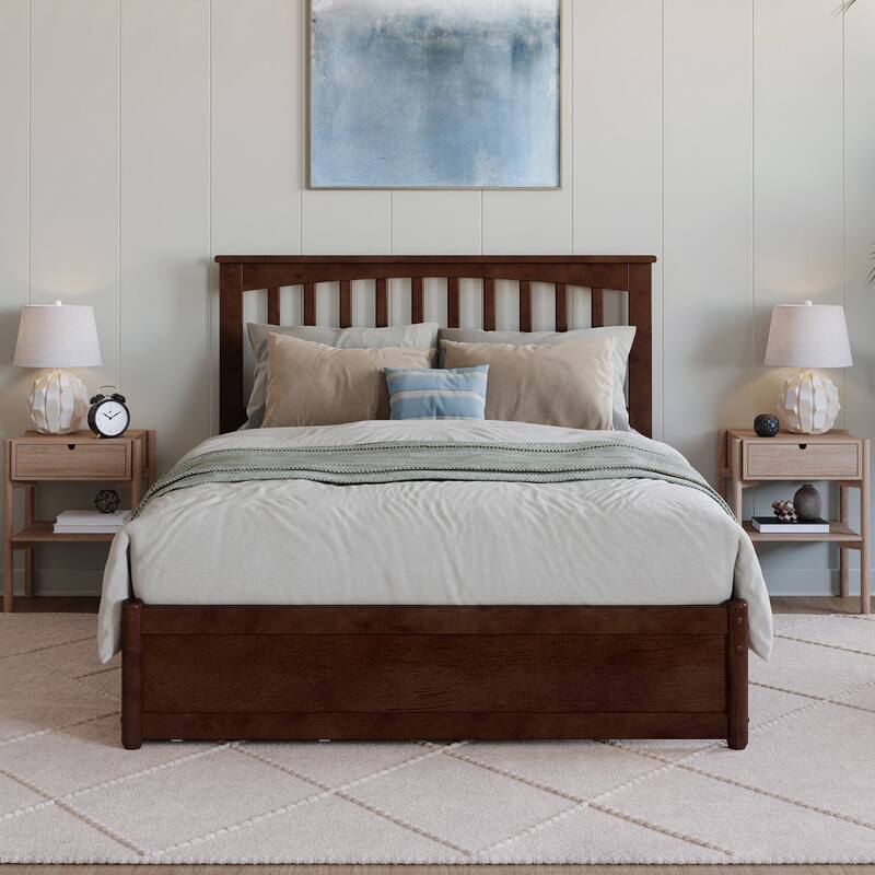 Everett Platform Bed with Panel Footboard and Storage Drawers
