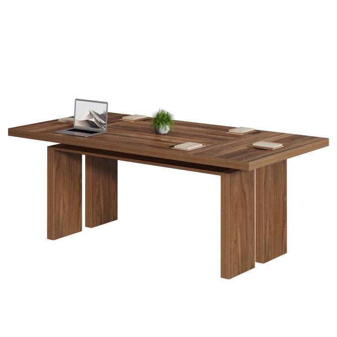5FT Wooden Meeting Table, Mid-Century Modern Conference Table
