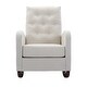 preview thumbnail 2 of 16, Polyester Upholstered High Back Mid-Century Modern Tufted Nursery Rocking Chair with Side Pocket Beige
