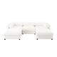 Option White+3 Seat+2 Ottomans