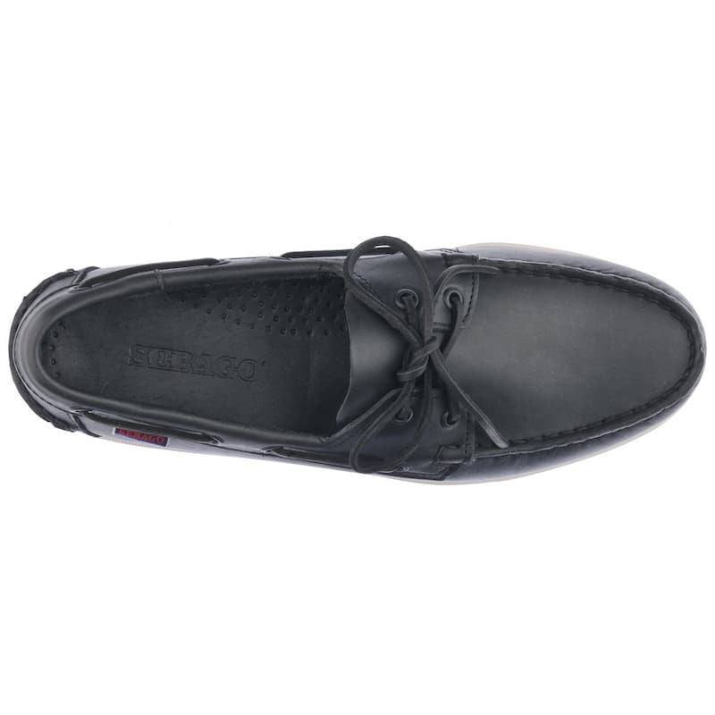 Sebago Men's Docksides Portland Leather Boat Shoes - Black - 12