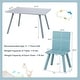 preview thumbnail 5 of 4, 5 PCS Kids Wooden Activity Table 4 Chairs Play Set w/ Building Blocks