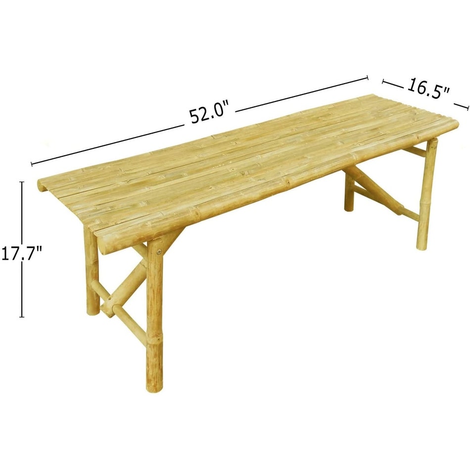 Outdoor bamboo clearance bench