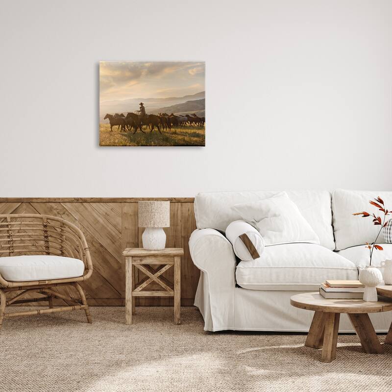 Stupell Cowboy in Rural Landscape Canvas Wall Art Design by PBurchettePhoto