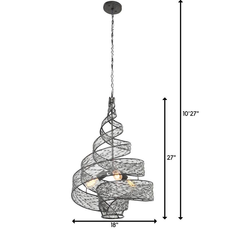 Varaluz Flow 3-Light Twist Pendant