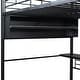 preview thumbnail 13 of 24, Metal Gaming Loft Bed with LED Light and Bulit-in Desk, Twin/Full Size Loft Bedframe with 4 Storage Shelves and Steps