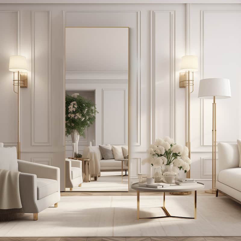 Modern Full-Length Floor Mirror with Stand