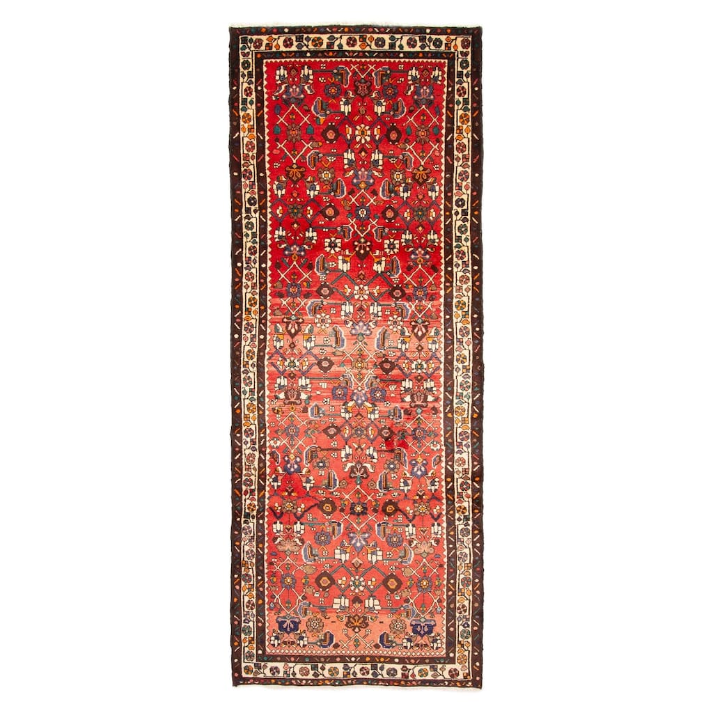 ECARPETGALLERY Hand-knotted Andelz Red Wool Rug - 3'7 x 9'8