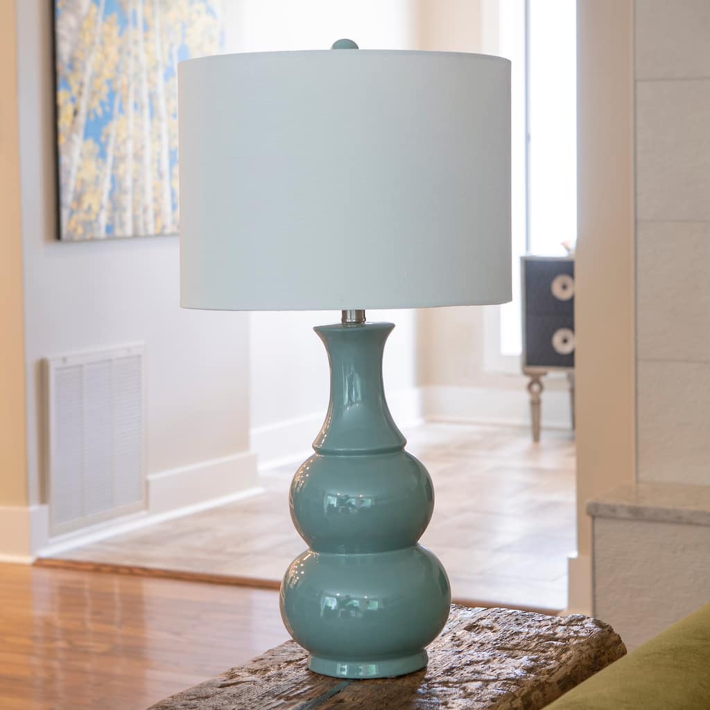 Copper Grove Arans Table Lamp with Off-white Drum Shade (26.5)