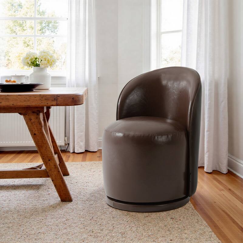 23" W Upholstered Swivel Side Chair for Dining Room, Balcony, Parlour