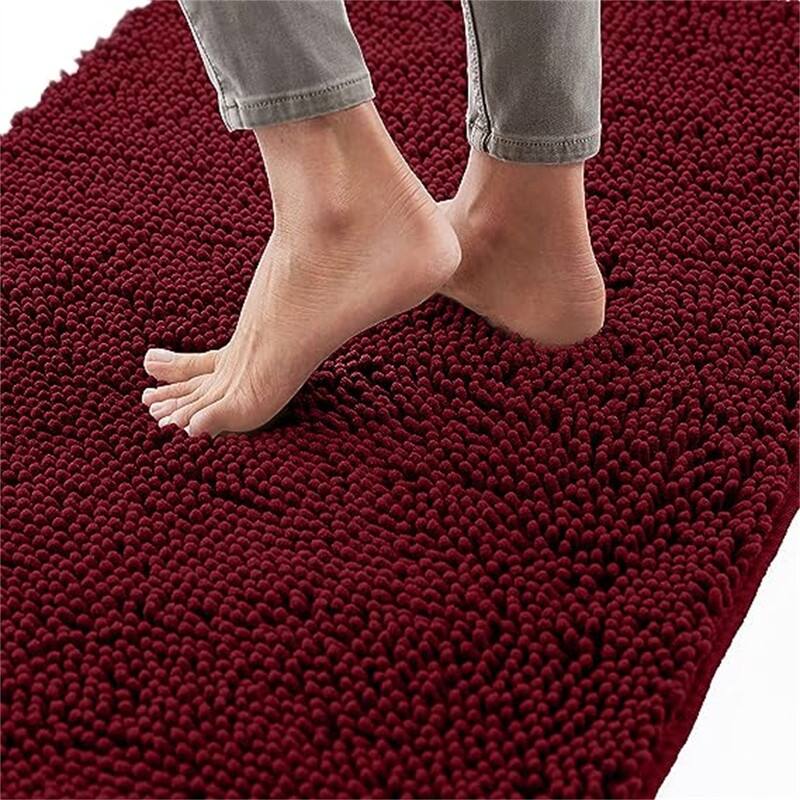 Machine Washable Rugs - Burgundy - 24" x 17"