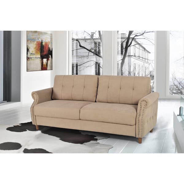 Charlton Street Off-White Beige,White Polyester Fabric Sofa - Rooms To Go