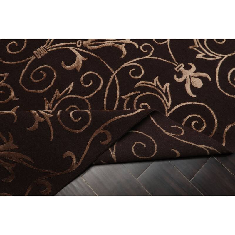 6x9 Hand Knotted New Zealand Wool Chocolate Tibetan Pile Rug - 6' x 9'