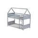 preview thumbnail 12 of 50, Low Height House Bunk Bed with Headboards,Guardrails,Ladder,Twin Over Twin Kids Bed