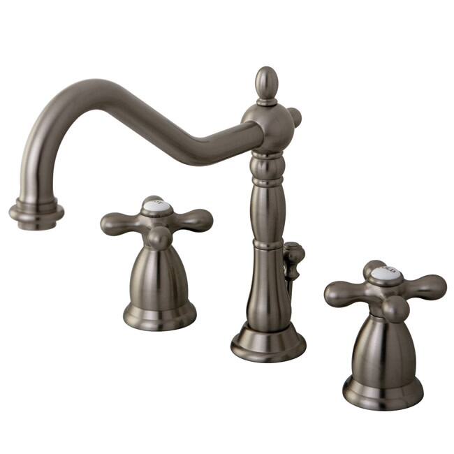 Kingston Brass Heritage Widespread Bathroom Faucet with Brass Pop-Up