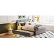 preview thumbnail 3 of 28, Comfortable Upholstered Platform Bed with Smart LED Lights and Extra Trundle