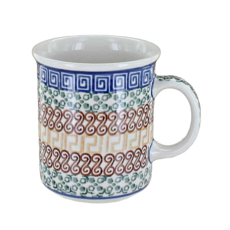 Blue Rose Polish Pottery 236 Ceramika Artystyczna Small Coffee Mug - Athena