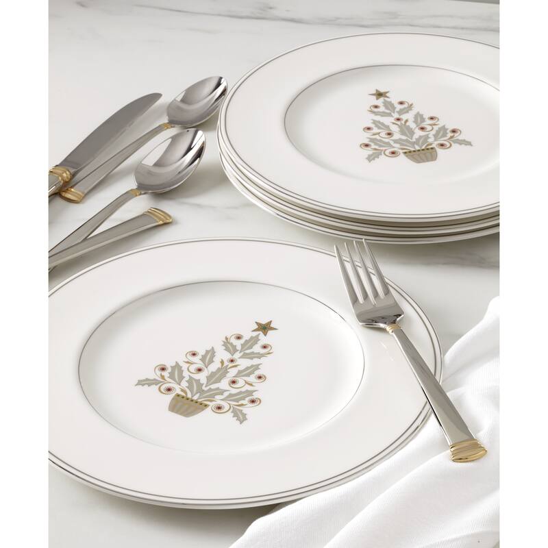 Lenox Federal Platinum Tree Accent Plates, Set of 4
