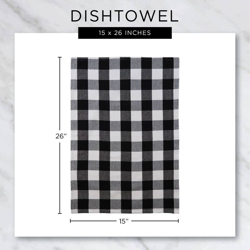 Solid Waffle Terry Dishtowel Set of 4
