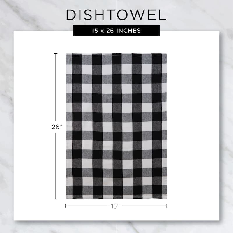Solid Waffle Terry Dishtowel Set of 4