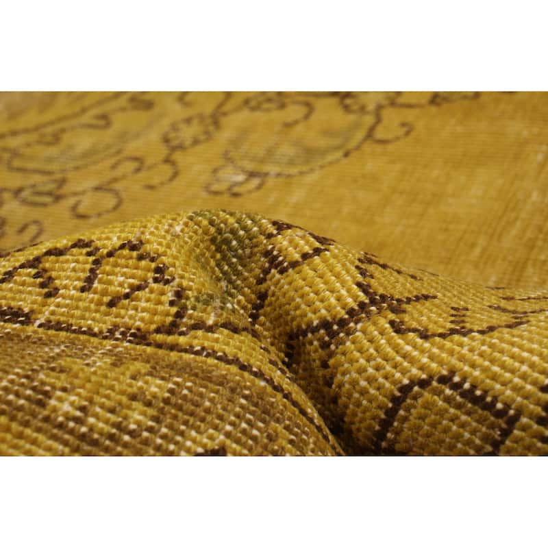 ECARPETGALLERY Hand-knotted Color Transition Gold Wool Rug - 9'0 x 12'2